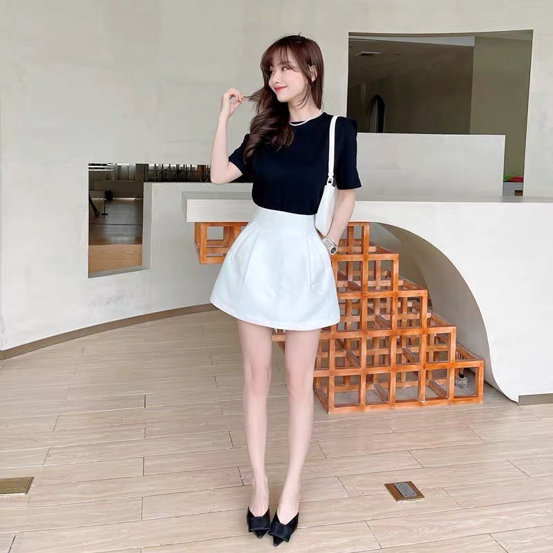 Chân Váy Dáng Chữ A chất liệu Tafta Cao Cấp  Xoè Phồng 40-70Kg có bigsize Váy Ngắn Kèm Túi Thật Hai Bên