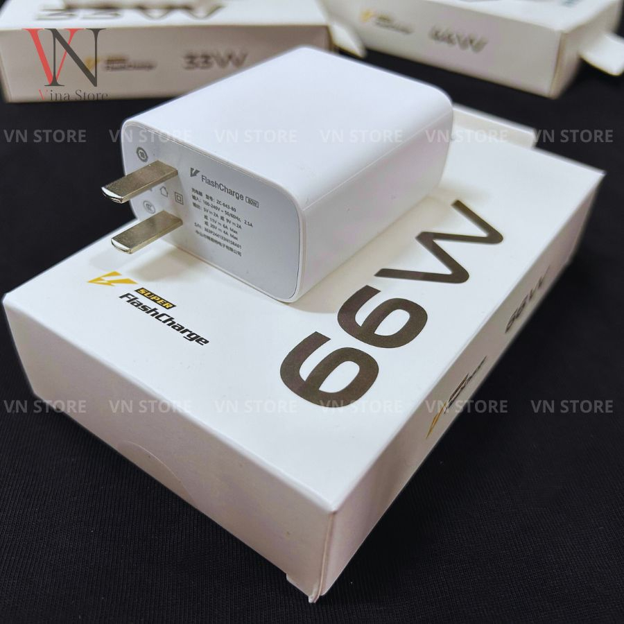 Sạc vivo 66w, sạc nhanh V flash charge không nóng máy dùng cho Vivo V25 Pro/V27/V27e/V25/V25e/Y35/Y55/Y36 và các dòng vi