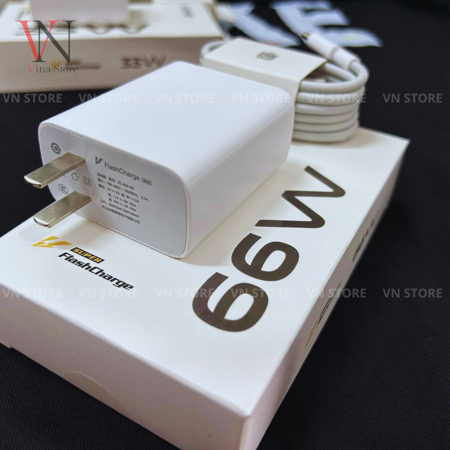 Sạc vivo 66w, sạc nhanh V flash charge không nóng máy dùng cho Vivo V25 Pro/V27/V27e/V25/V25e/Y35/Y55/Y36 và các dòng vi