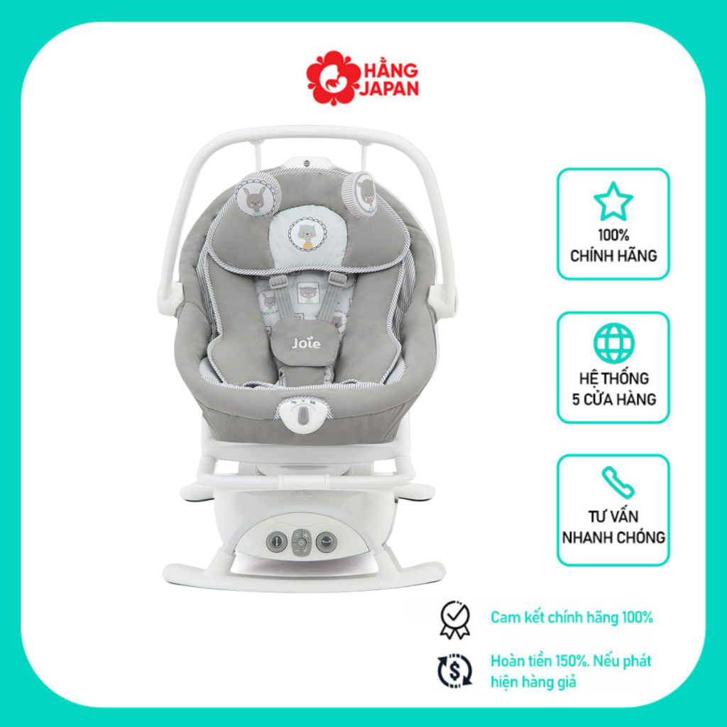 Nôi đưa đa chuyển động cho bé Joie Sansa 2in1 Portrait - Bảo hành chính hãng
