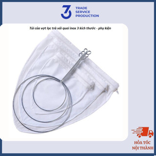 Vợt vải lọc trà/ cà phê tay cầm inox - nhiều kích thước