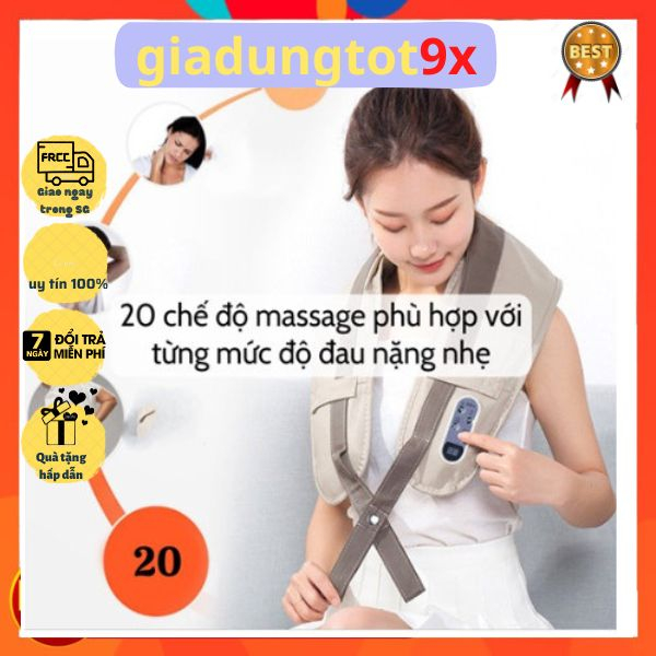 Đai Massage ️máy đấm lưng xoa bóp rung nóng matxa cổ vai gáy xóa tan đau mỏi quà tặng sức khỏe ý nghĩa