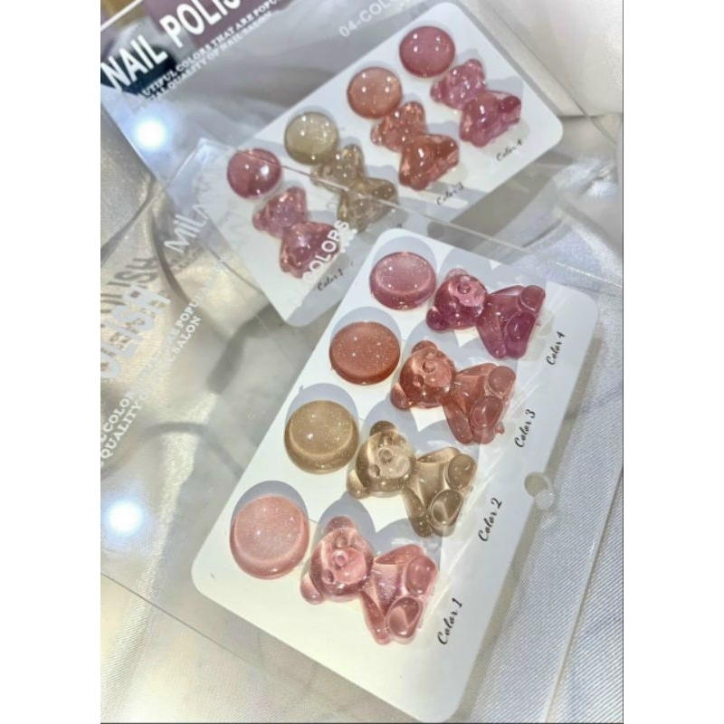 Set thạch nhũ 4 chai kèm bảng màu,set thạch nhũ hot