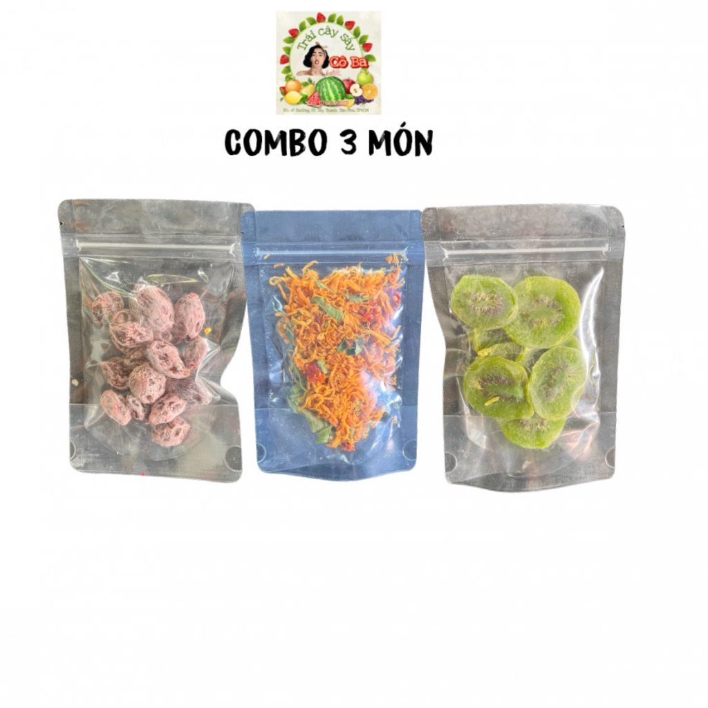 Ô mai xí muội Trái cây sấy combo ăn vặt SHOP TRÁI CÂY SẤY CÔ BA