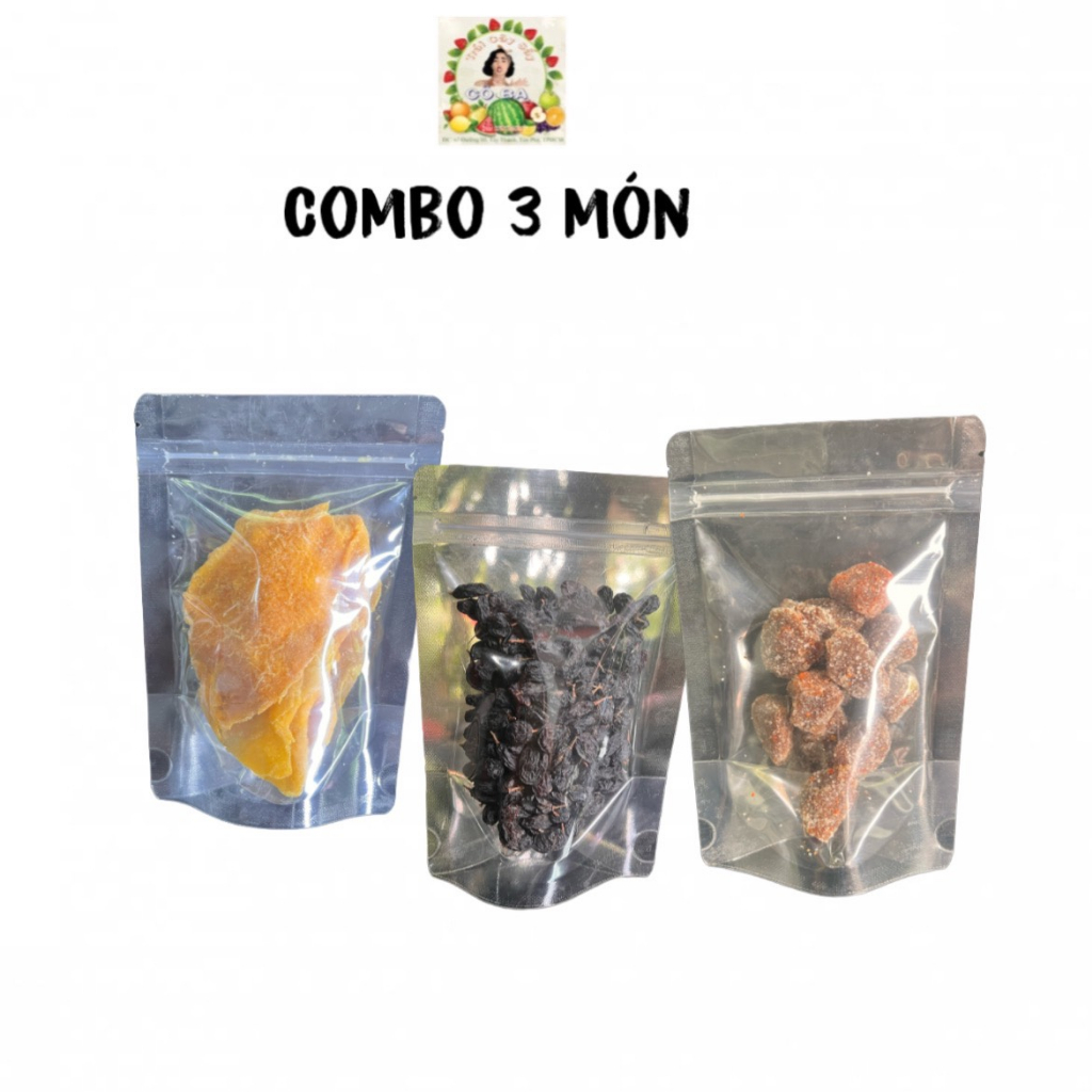 Ô mai xí muội Trái cây sấy combo ăn vặt SHOP TRÁI CÂY SẤY CÔ BA