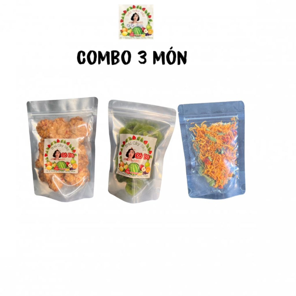 Ô mai xí muội Trái cây sấy combo ăn vặt SHOP TRÁI CÂY SẤY CÔ BA