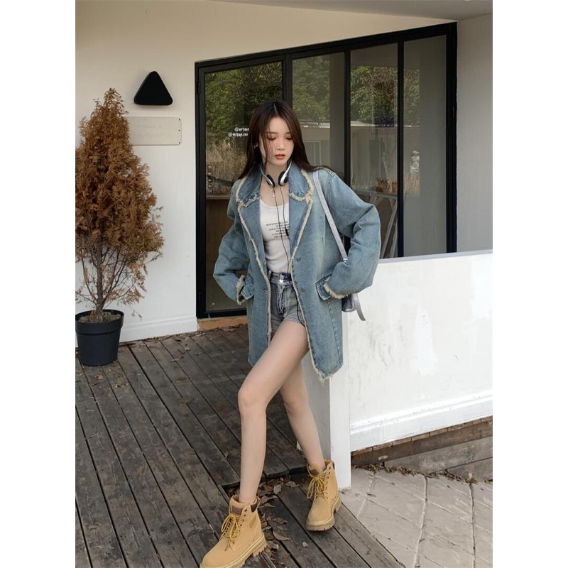 TKLIHN Áo vest JEANS áo khoác BLAZER Ulzzang phong cách UNISEX jeans rách cá tính ĐỘC LẠ hot FASHIONITA 2023