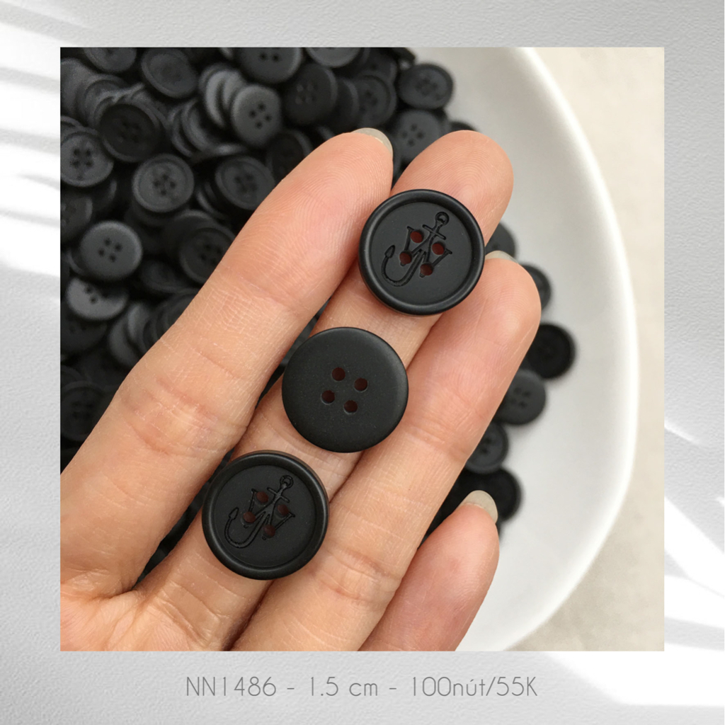 Set 100 nút áo NN1486, size 1.5cm