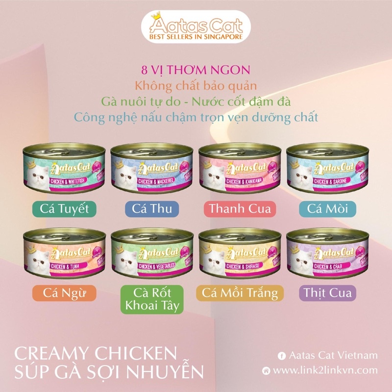 Pate Aatas Cá Ngừ Nấu Đông & Gà Dạng Súp Mix Topping Thơm Ngon Khó Cưỡng