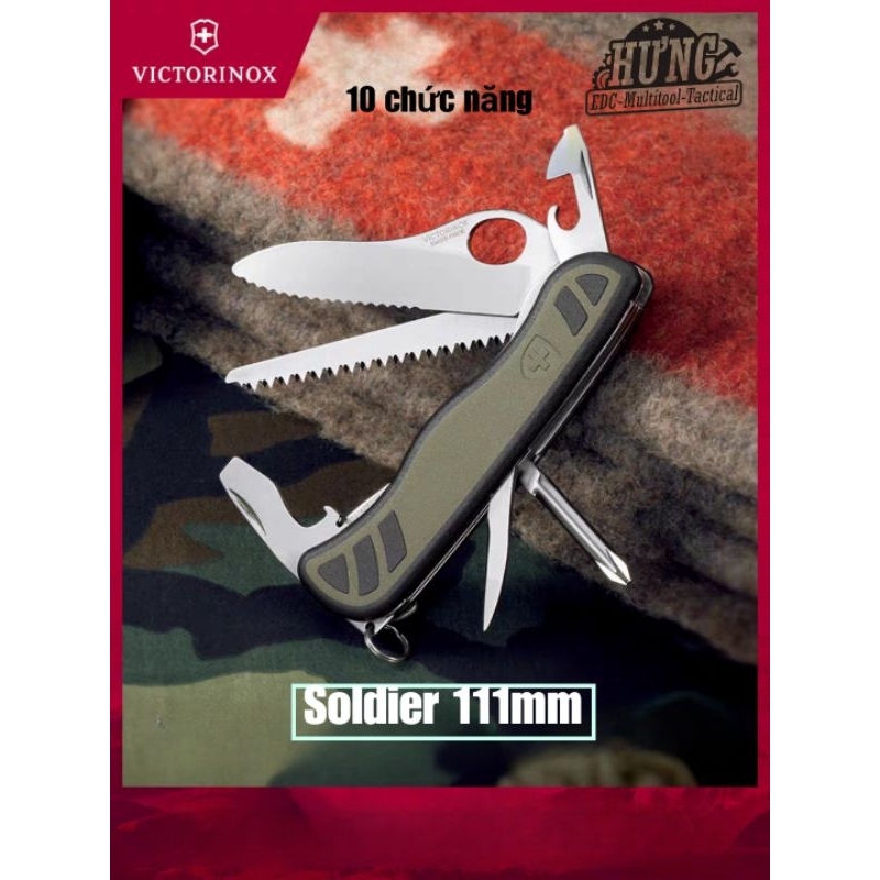 Dụng cụ đa năng Victorinox Onehand Soldier Knife 08 - 0.8461.MWCH