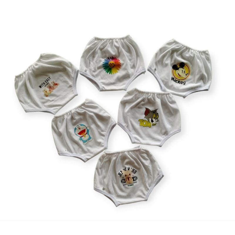 Set 10 quần chip trắng in mông cho bé trai bé gái