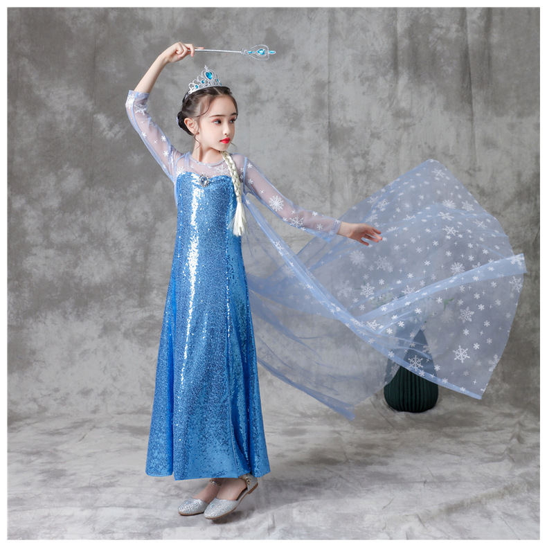 Váy elsa đầm elsa cho bé gái. Váy dạ hội trẻ em hóa trang