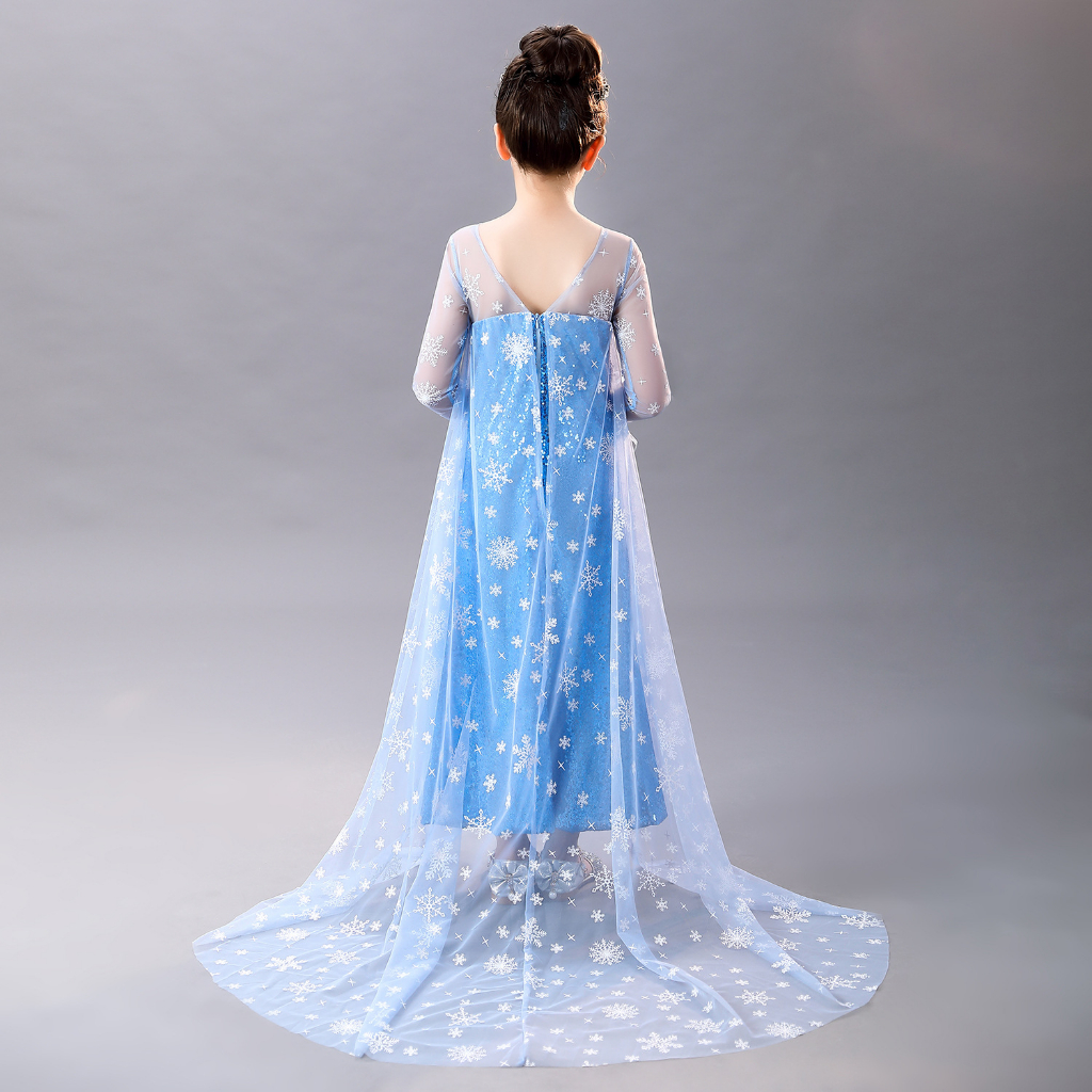 Váy elsa đầm elsa cho bé gái. Váy dạ hội trẻ em hóa trang