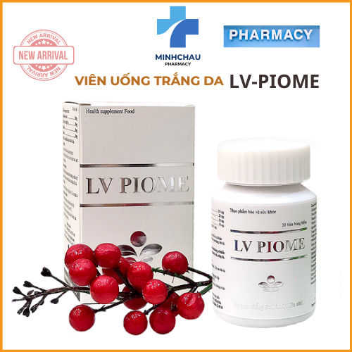 Viên uống trắng da LV Piome, hổ trợ giảm nám, sạm da, tàn nhang hạn chế lão hoá, giúp gia trắng sáng.