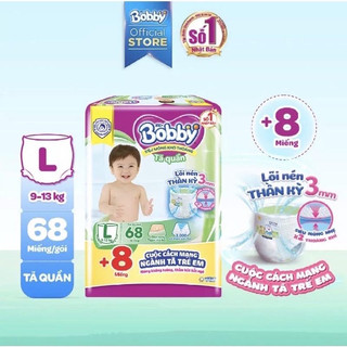 [Chính Hãng] Tả Quần/Dán Bobby cho bé từ sơ sinh NB1/Nb74/S80/M76/L68...