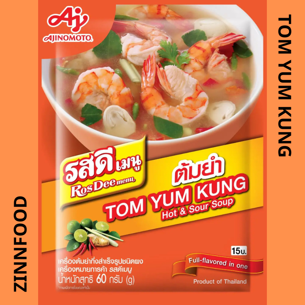 Gia vị Lẩu Thái Tom Yum Kung Thái Lan 60g - Gia vị RosDee - Thơm ngon chuẩn vị Thái Lan
