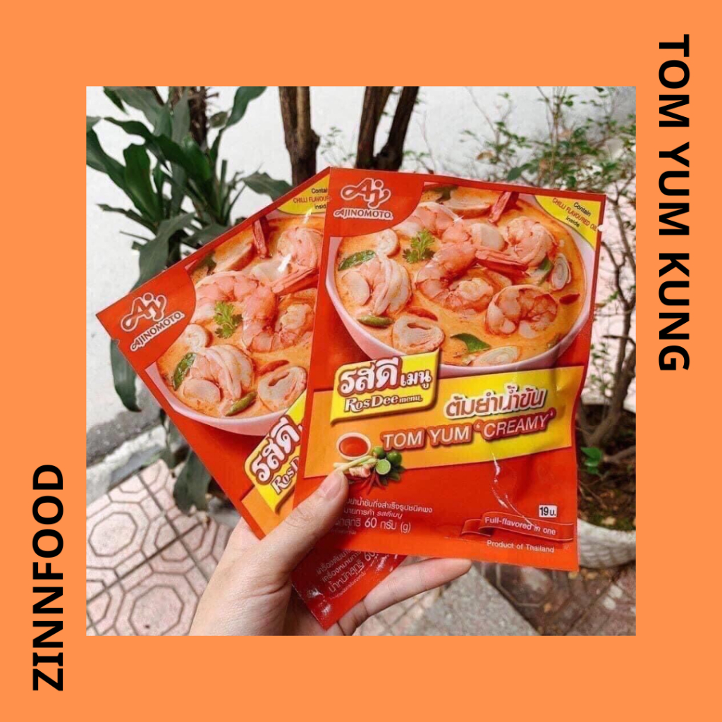 Gia vị Lẩu Thái Tom Yum Kung Thái Lan 60g - Gia vị RosDee - Thơm ngon chuẩn vị Thái Lan