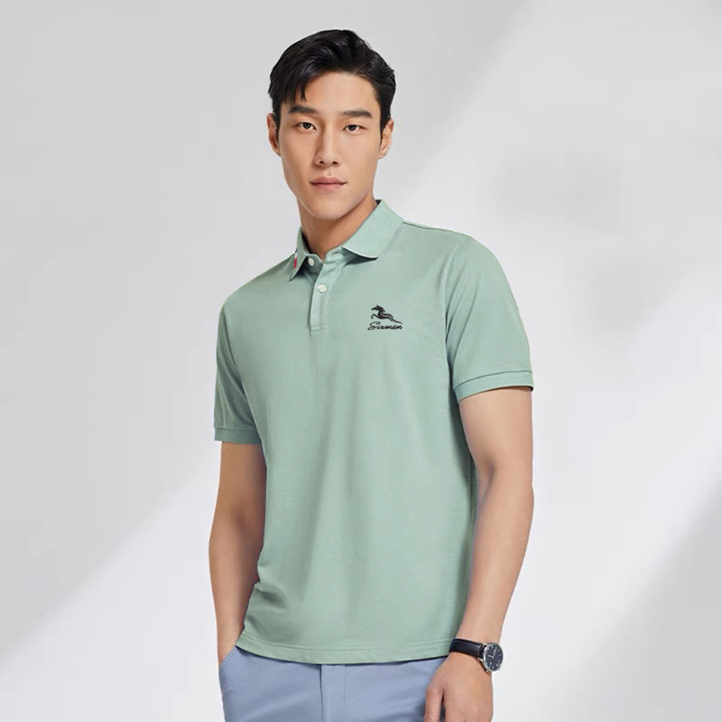 Áo Polo nam cao cấp cổ bẻ  SIXMEN Mã Đáo Thành Công - Polo vải cá sấu cotton CVC Thoáng mát