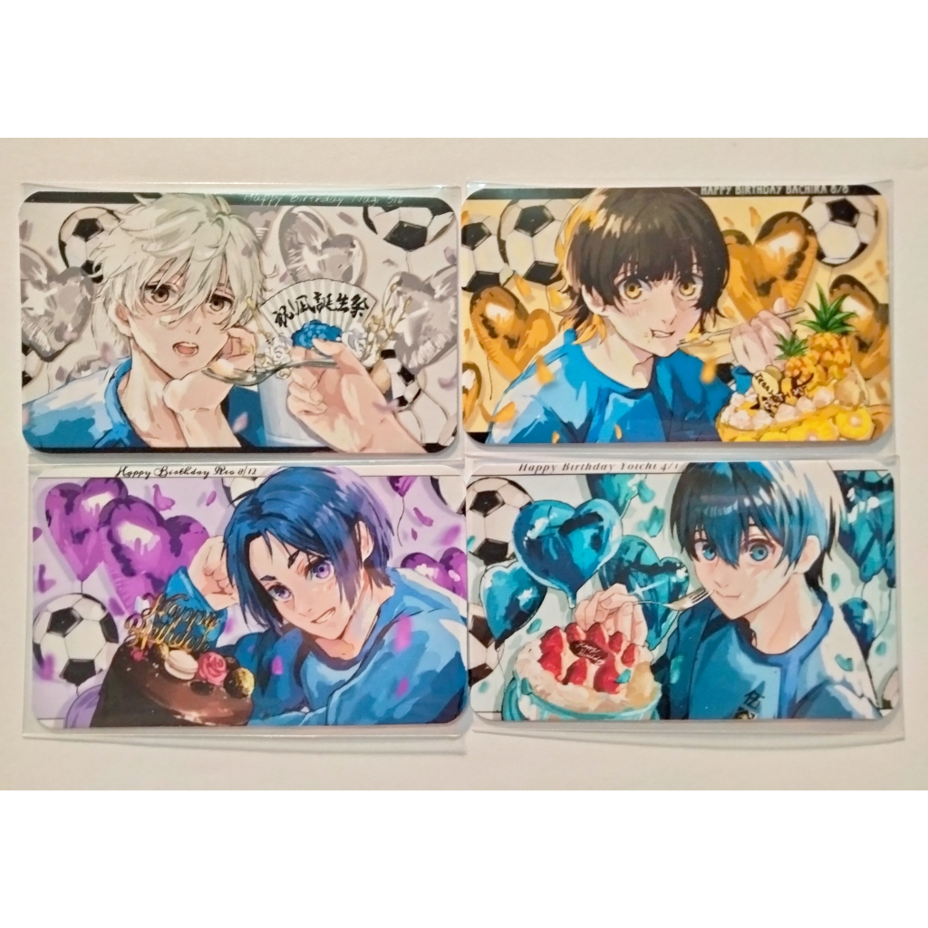 Card artist Anime Blue Lock char Bachira, Nagi, Reo, Isagi