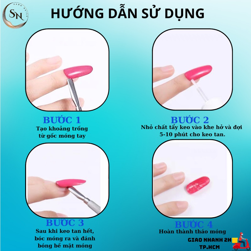 Nước tan keo nước tháo móng up chuyên dụng ngành và nails - Nước tan keo ANTEGU