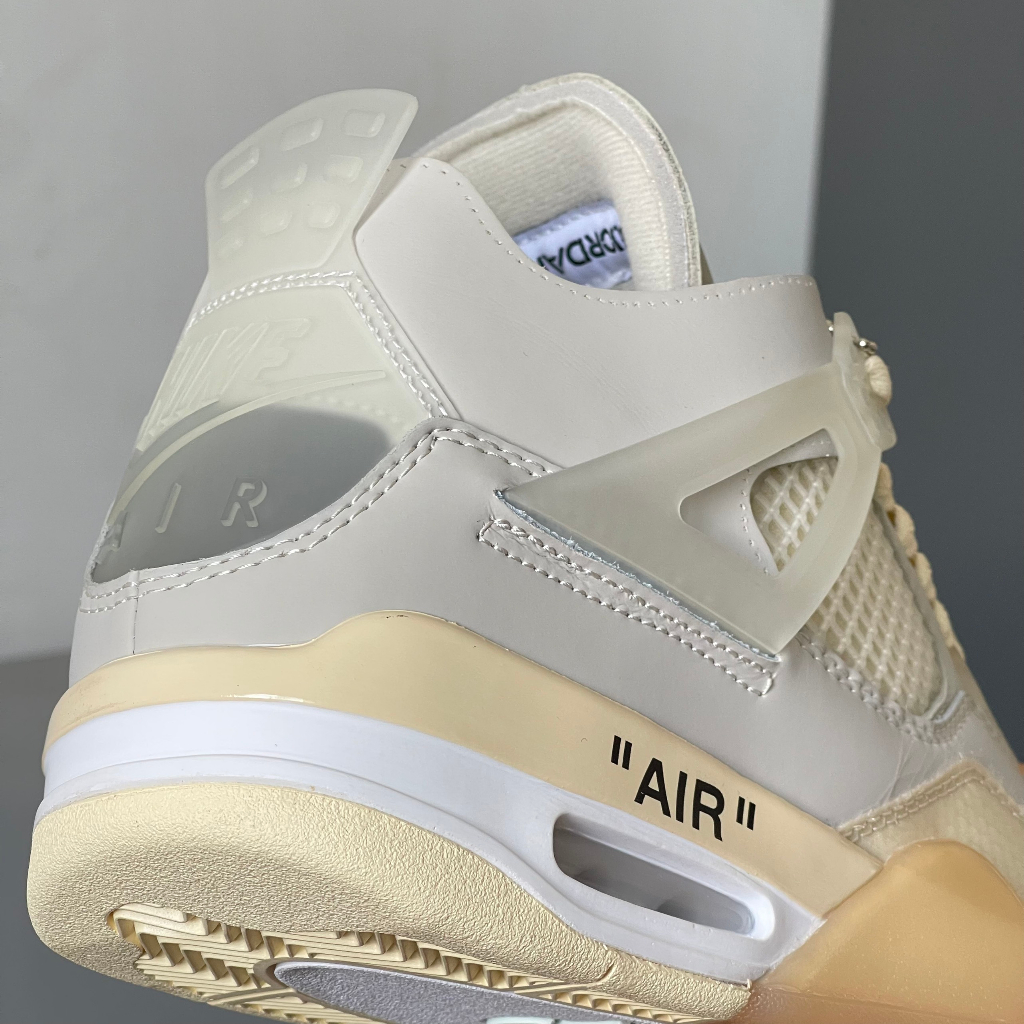 Giày Off White x Air Jordan 4 “Sail” CV9388-100 - BẢN CAO CẤP BOX NẮP CÓ LỖ