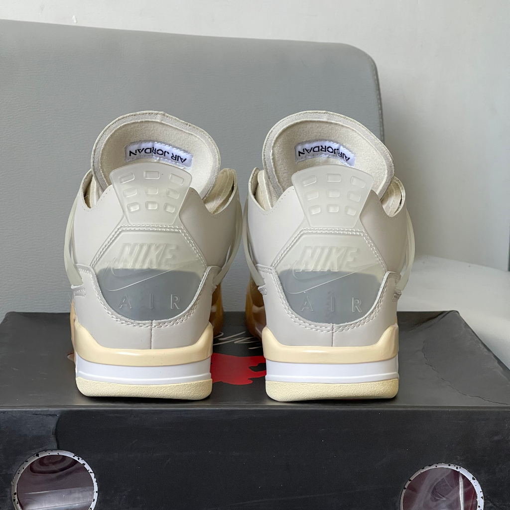 Giày Off White x Air Jordan 4 “Sail” CV9388-100 - BẢN CAO CẤP BOX NẮP CÓ LỖ