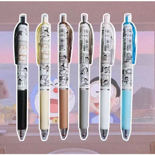 Bút bi bấm doremon BBB9 bút có nắp hình khối dễ thương