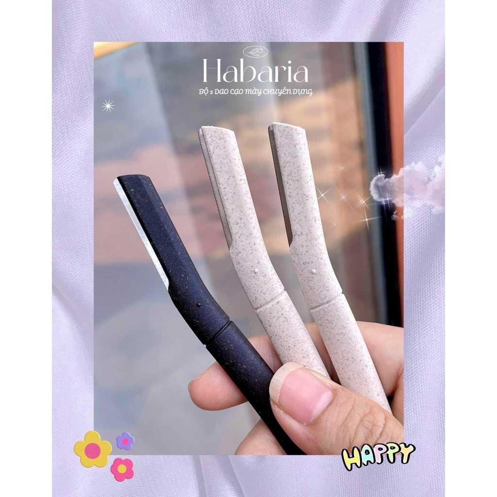 Set 3 cây dao cạo chân mày HABARIA