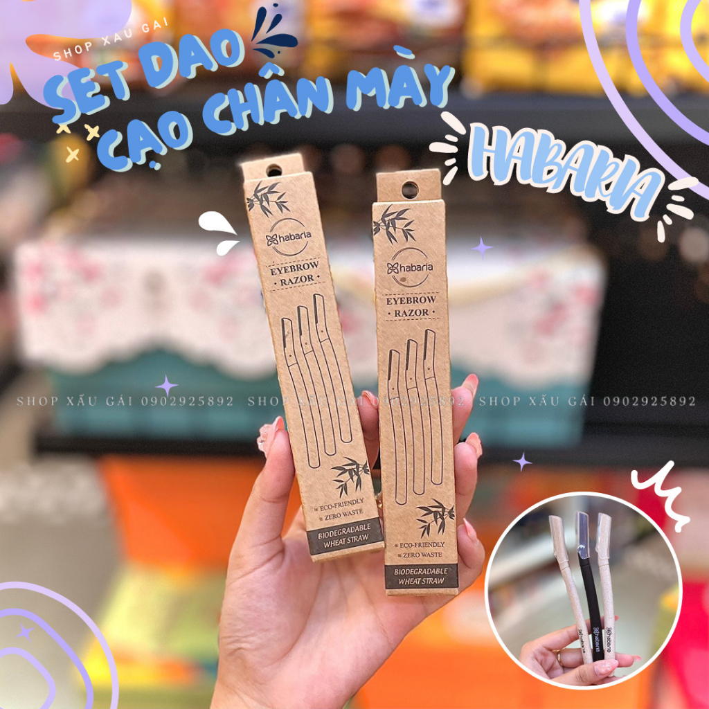 Set 3 cây dao cạo chân mày HABARIA