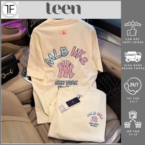 Áo Thun MLB Like Form Rộng Tay Lỡ Vải , Áo Phông Local Brand Unisex Nam Nữ Cotton 100% Thoáng mát