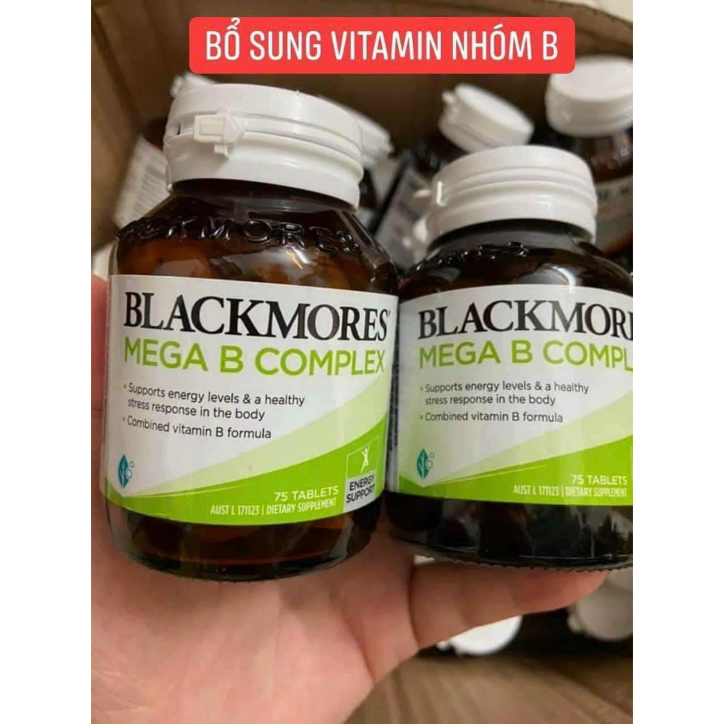 Viên uống bổ sung vitamin nhóm b Blackmores mega B complex 31 viên và 75 viên của Úc