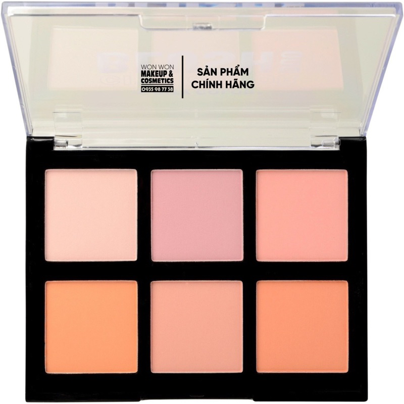 Bảng Má Hồng City Color 6 ô màu Chuyên Nghiệp Cao Cấp