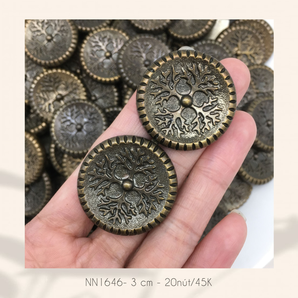 Set 20 nút áo NN1646, size 3cm