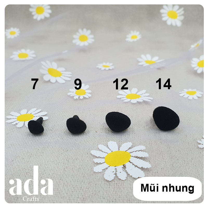 Mũi Thú Nhung Có Chốt Gài - ada.crafts