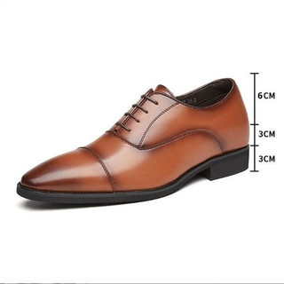 Giày tây nam đế tăng chiều cao 6cm lịch lãm sang trọng busi gta36