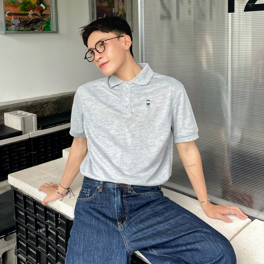 Áo Polo Grau Premium Logo Thêu