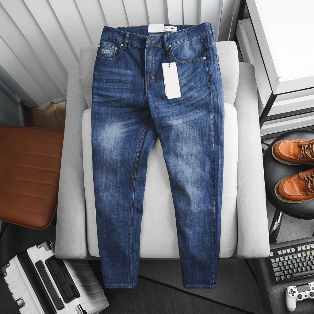 Quần Jean Nam Ống đứng co giãn xanh dương sáng