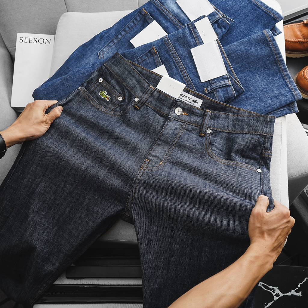 Quần Jean Nam Ống đứng co giãn xanh dương sáng