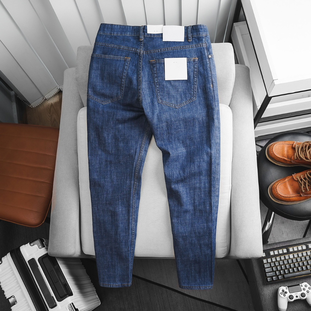 Quần Jean Nam Ống đứng co giãn xanh dương sáng