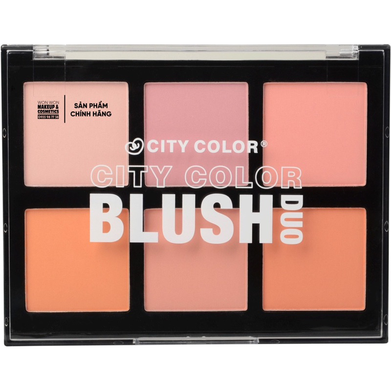 Bảng Má Hồng City Color 6 ô màu Chuyên Nghiệp Cao Cấp