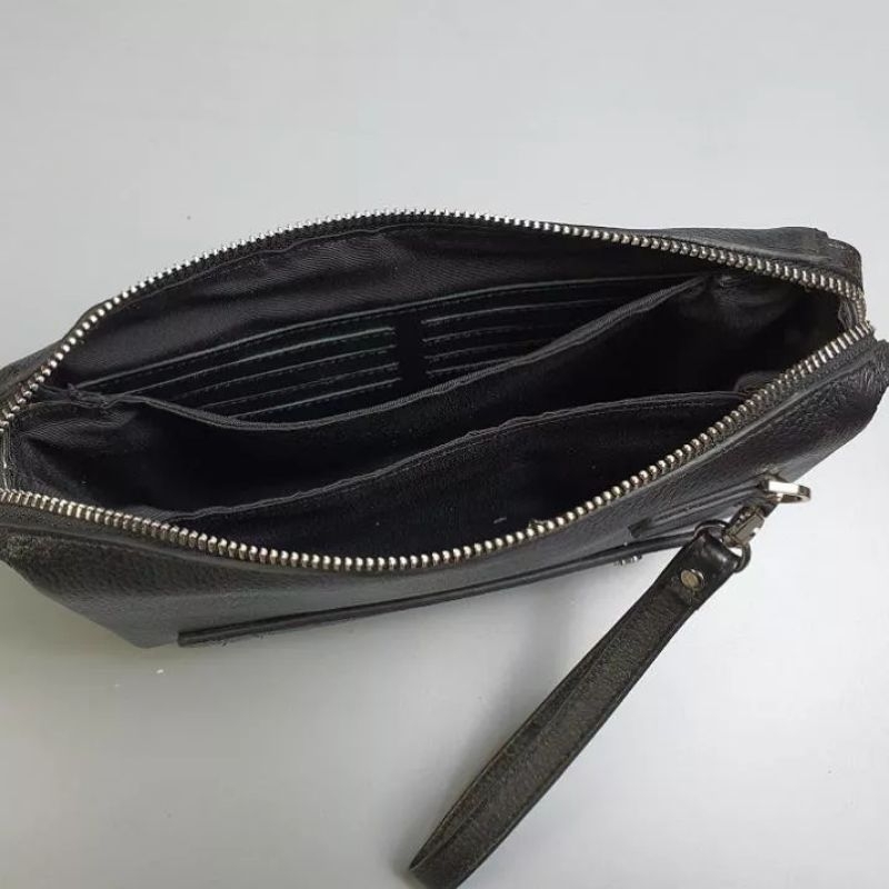 Clutch cầm tay da bò thật, ví cắp nách nam