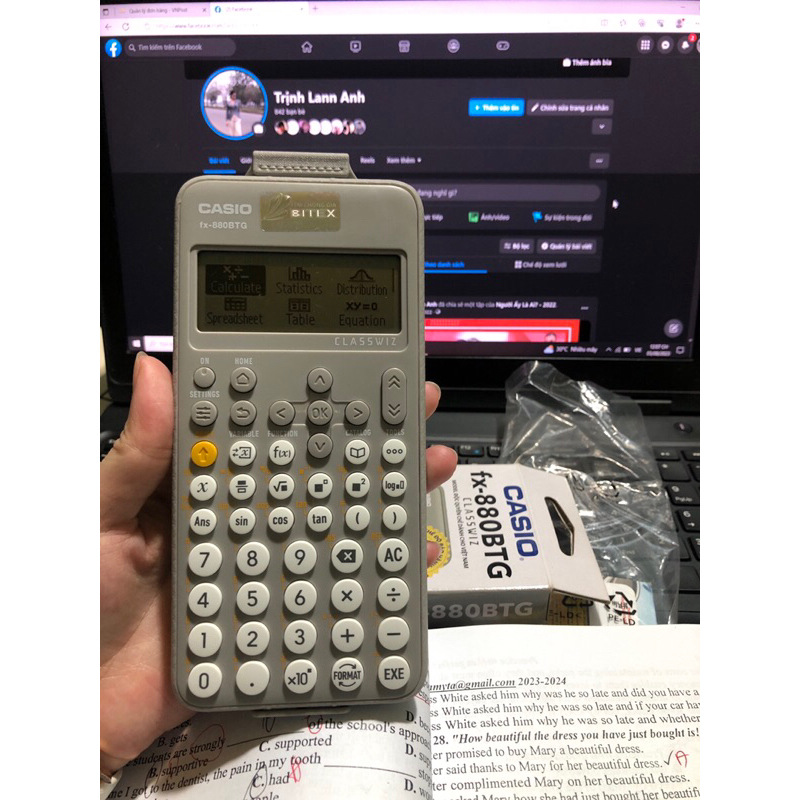 Máy tính casio 580 ,880 new chuyên dụng cho học sinh sinh viên