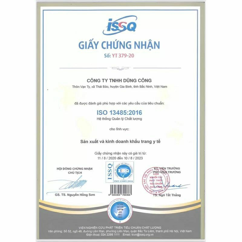 Khẩu trang 5D Dũng Công thùng 100c