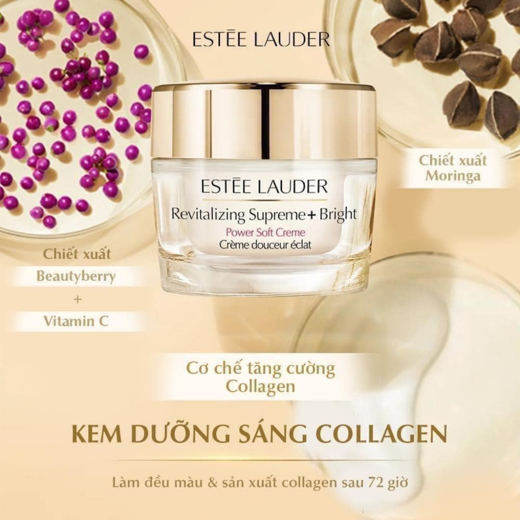 Kem Dưỡng Trắng Da Chống Lão Hóa Estee Lauder Revitalizing Supreme+ Bright Power Soft Creme 15ml