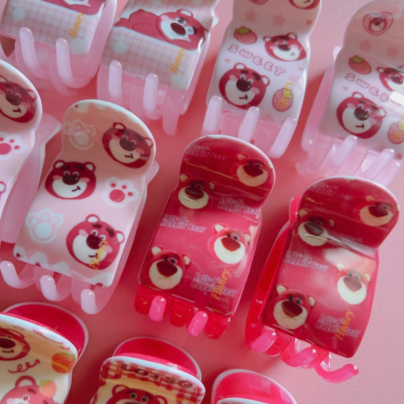 Kẹp tóc càng cua in hoạ tiết gấu Hot trend hàng Honey