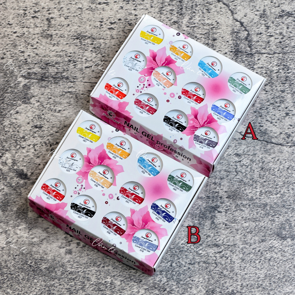 Set gel vẽ nổi 12 màu nét vẽ nổi vân rất đẹp trên móng tay fengshangmei