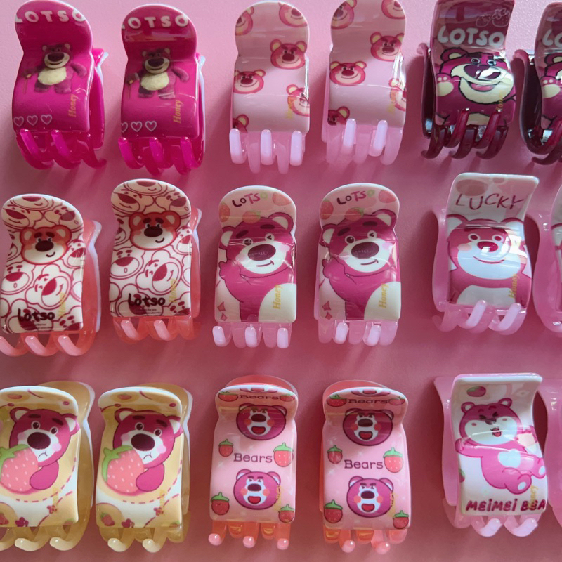 Kẹp tóc càng cua in hoạ tiết gấu Hot trend hàng Honey