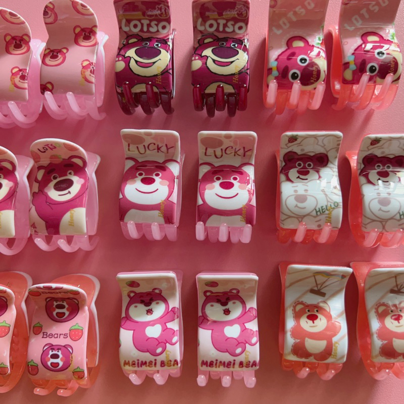 Kẹp tóc càng cua in hoạ tiết gấu Hot trend hàng Honey