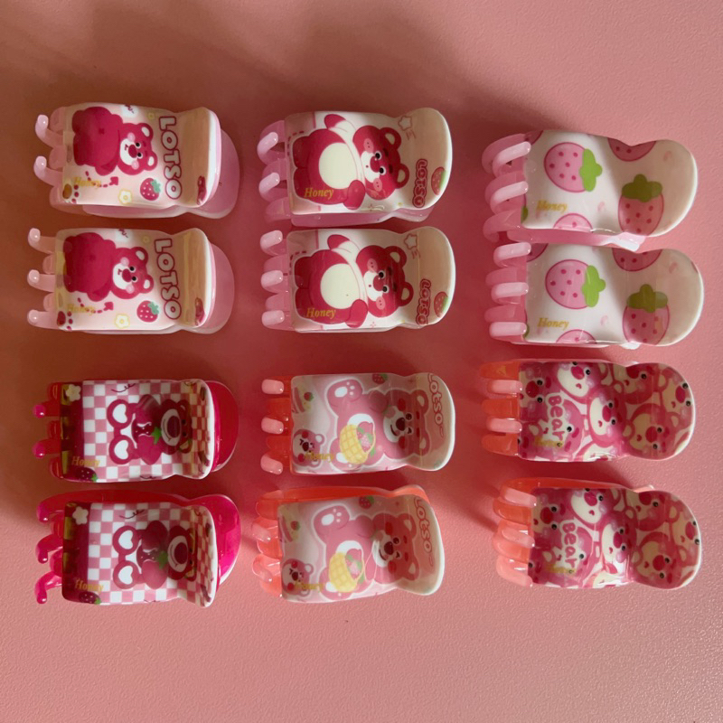 Kẹp tóc càng cua in hoạ tiết gấu Hot trend hàng Honey