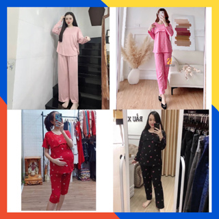 SALE - Xả Hàng Tồn Kho - 2 Bộ Ngẫu Nhiên Đẹp - Bộ bầu - bộ mặc nhà - chất liệu cotton mềm mát